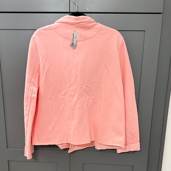 Amazon Peachy pink Sz L Double-Breasted Women's Jacket w/unfinished seams - Picture 6 of 10